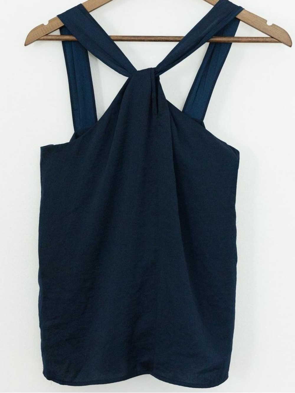 Banana Republic Navy Tie-Back Sleeveless Halter Tank Top